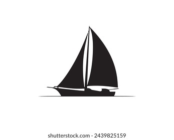 Sailing boat icon and symbol vector illustration. Flat design style.