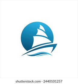 
Sailing boat icon symbol, vector illustration