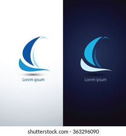 Sailing boat icon symbol ,vector illustration