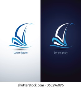 Sailing boat icon symbol ,vector illustration