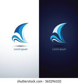 Sailing boat icon symbol ,vector illustration