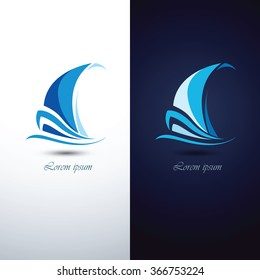 Sailing boat icon symbol ,vector illustration