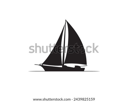 Sailing boat icon and symbol vector illustration. Flat design style.