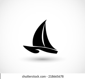 Sailing boat icon vector