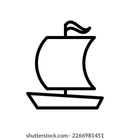 Sailing boat icon vector design template