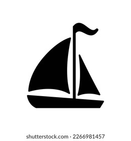 Sailing boat icon vector design template