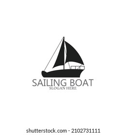 diseño de ilustración de icono de barco vela