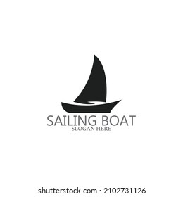 sailing boat icon vector illustration template design