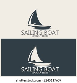 sailing boat icon vector illustration template design