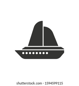 Sailing boat icon vector symbol