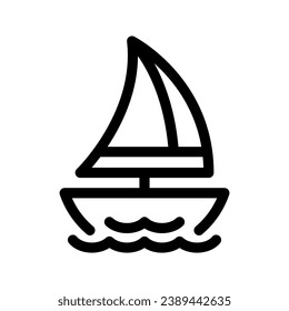 Sailing Boat Icon Vector Symbol Design Illustration