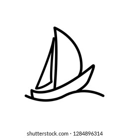 sailing boat icon vector template