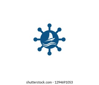 Sailing boat icon vector template