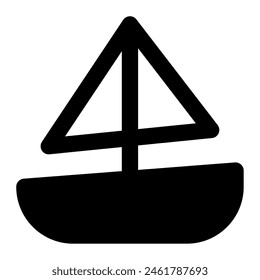 Icono del barco de vela para el Web, App, infografía