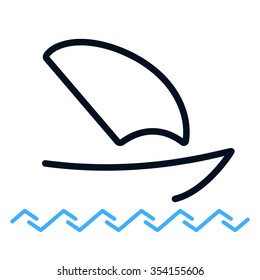 Sailing boat icon.vector illustration.