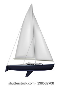 Sailing Boat Isolated