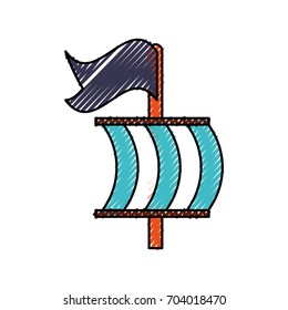 sailing boat isolated icon