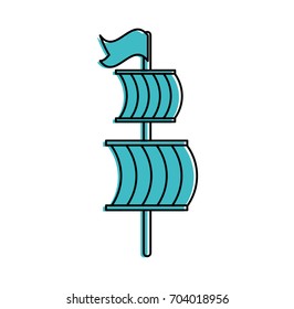 sailing boat isolated icon