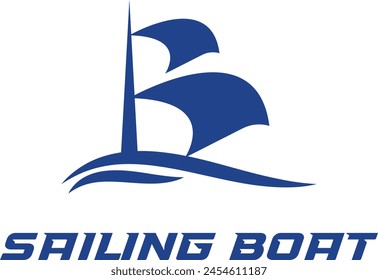 sailing boat logo, blue Sailing boat logo , 