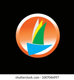 sailing boat logo design