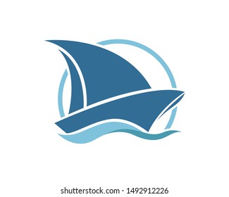 Sailing Boat Logo Design Concept