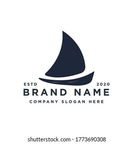 ilustración vectorial del logotipo del barco velero