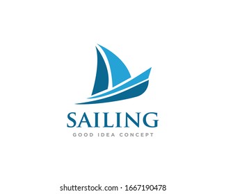 Sailing Boat Logo Icon Design Vector