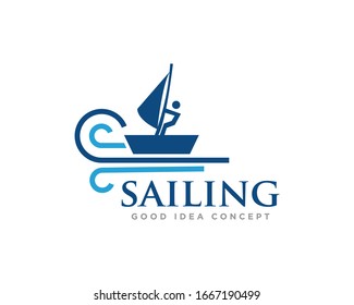 Sailing Boat Logo Icon Design Vector