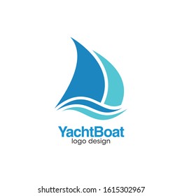 Sailing Boat Logo and Icon Vector Template