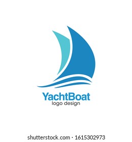 Sailing Boat Logo and Icon Vector Template