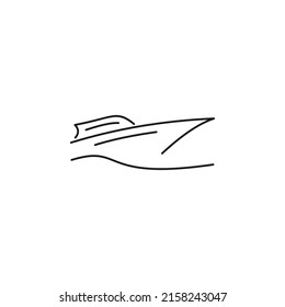 Sailing boat logo icon vector template.
