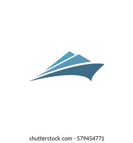sailing boat logo icon vector template