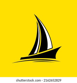 sailing boat logo illustration. vector icon premium quality professional logo brand