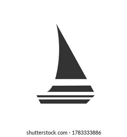 Sailing, boat, logo, sailboat symbol, creative vector simple design icon