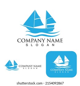 Sailing boat logo and symbol vector 