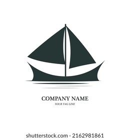 Segelbootlogo und Vektorsymbol