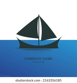 Segelbootlogo und Vektorsymbol