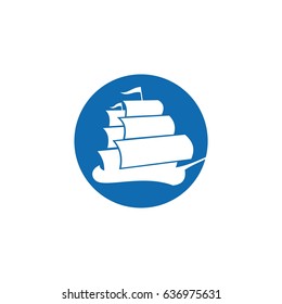 Sailing Boat Logo Template Illustration Design. Vector EPS 10.