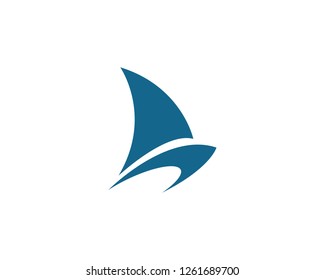 Sailing boat logo Template vector