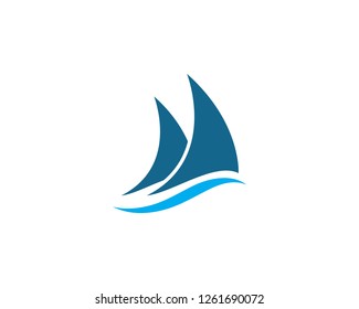 Sailing Boat Logo Template Vector Stock Vector (Royalty Free ...