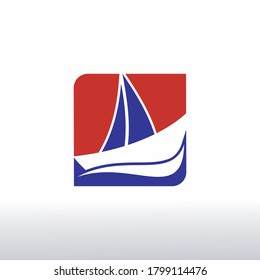 sailing boat logo vector illustration design