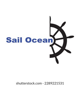  sailing boat monoline logo , vector illustration  design from across the ocean , monoline sailboat logo, paper boat art minimalist,  corporate nautical identity symbol  ,ship steering wheel emblem