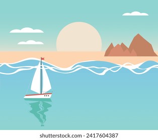 sailing boat on the sea