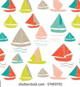sailing boat pattern