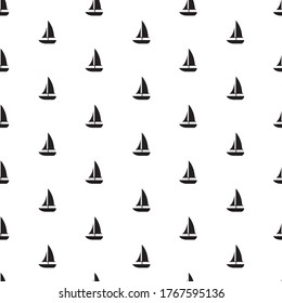 Sailing boat pattern. Minimalist image.