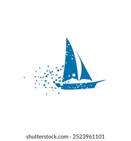 A sailing boat is proceeding to its destination....