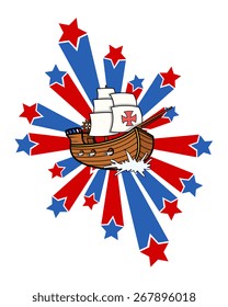 Sailing Boat Retro Holiday Graphic