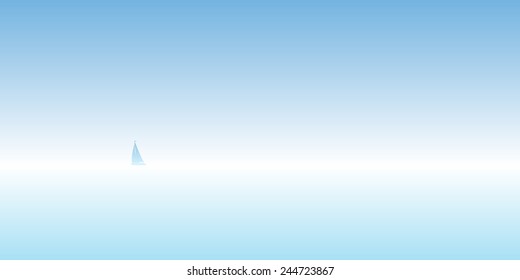 Sailing boat in the sea