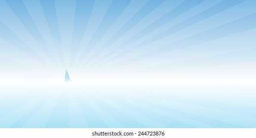 Sailing boat in the sea