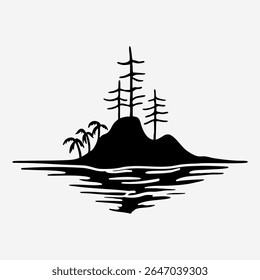 Sailing boat in the sea.